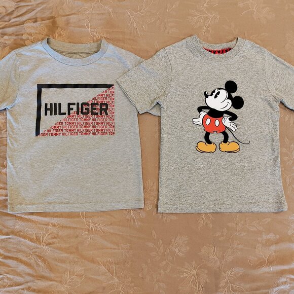 Tommy Hilfiger and Mickey Mouse T-Shirt Bundle, Size 4/5, EUC! - Picture 1 of 6